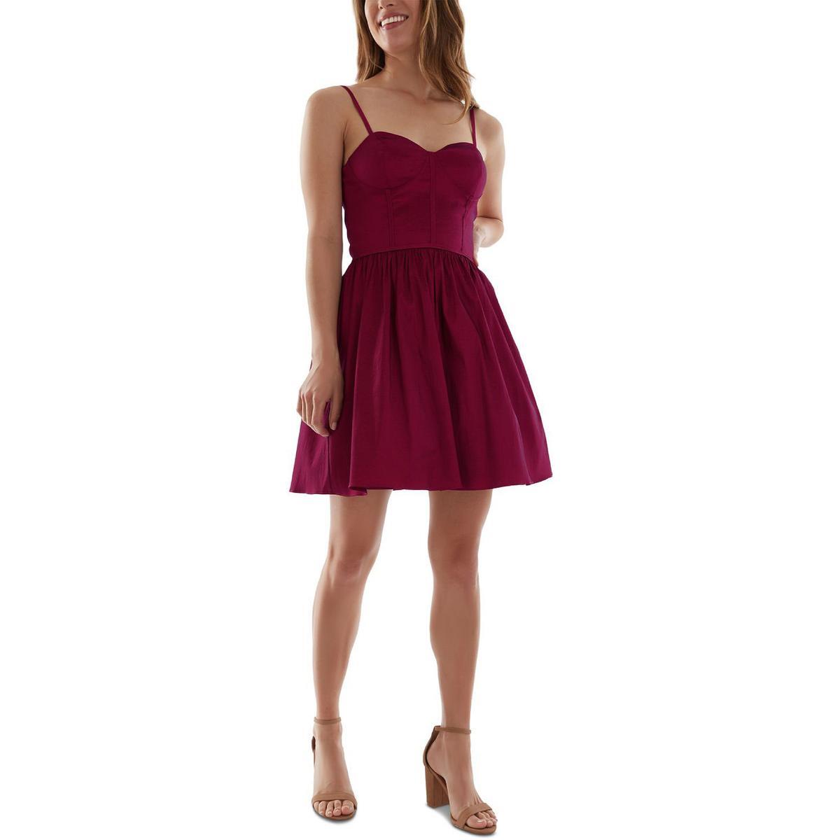 Женское розовое вечернее платье-бюстье BCX Mini Fit & Flare для юниорок 17 BHFO 9299
