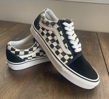Vans Checkered Old Skool Black White Size Men 6 Women 7.5 Low Shoes Checker