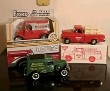 ERTL Die-cast Toy Truck Bank Lot of 3 Wix Filters, Hemmings Panel Van, Case