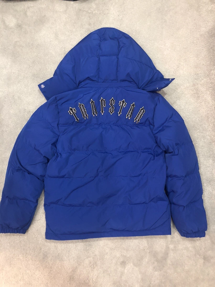 Trapstar Irongate Detachable Hooded Puffer Jacket - Dazzling Blue - Size  Large | eBay