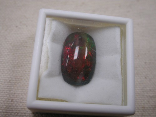 Ethiopian Black Opal 10.38 Ct 21x13 Cabochon Rectangle - Picture 1 of 3