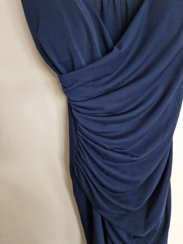 Mini Vestido Candy Azul Marino Drapeado Sin Mangas - Estilo Petula Talla 8 Damas Ropa de Fiesta - Imagen 8 de 10