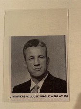 Jim Myers Iowa State Cyclones 1957 Football SI Panel RARE!