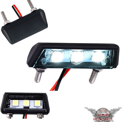 LED Motorrad Kennzeichen Nummernschild Beleuchtung Leuchte Licht e-geprüft 12V 