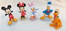 5 Disney Just Play Figures Cake Topopers Mickey Minnie Donald Daisy Pluto