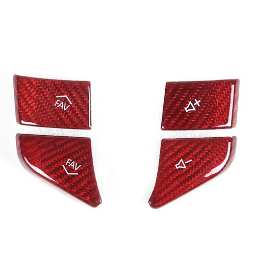Cubierta de botón de volumen del volante de fibra de carbono roja para Corvette C8 EE. UU. - Imagen 11 de 14