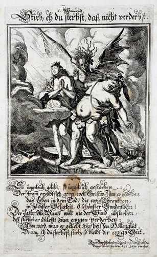 1655 Broadside Dance of Death, “Stirb…”, Conrad Meyer, Master Engraving - Picture 2 of 4