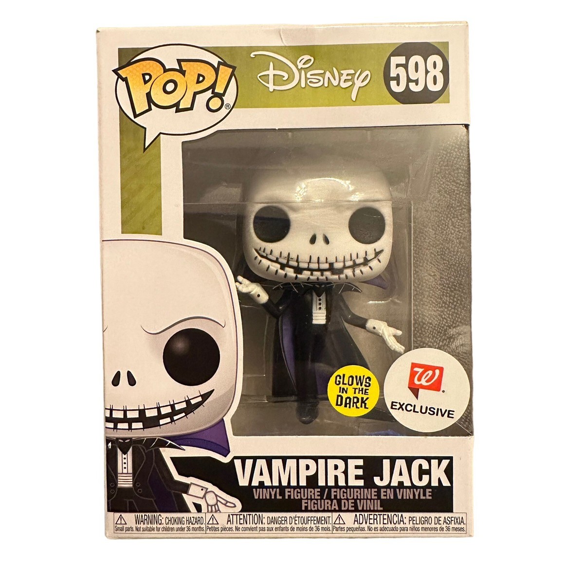FUNKO Pop! Nightmare Before Christmas VAMPIRE JACK #598 Glow In 