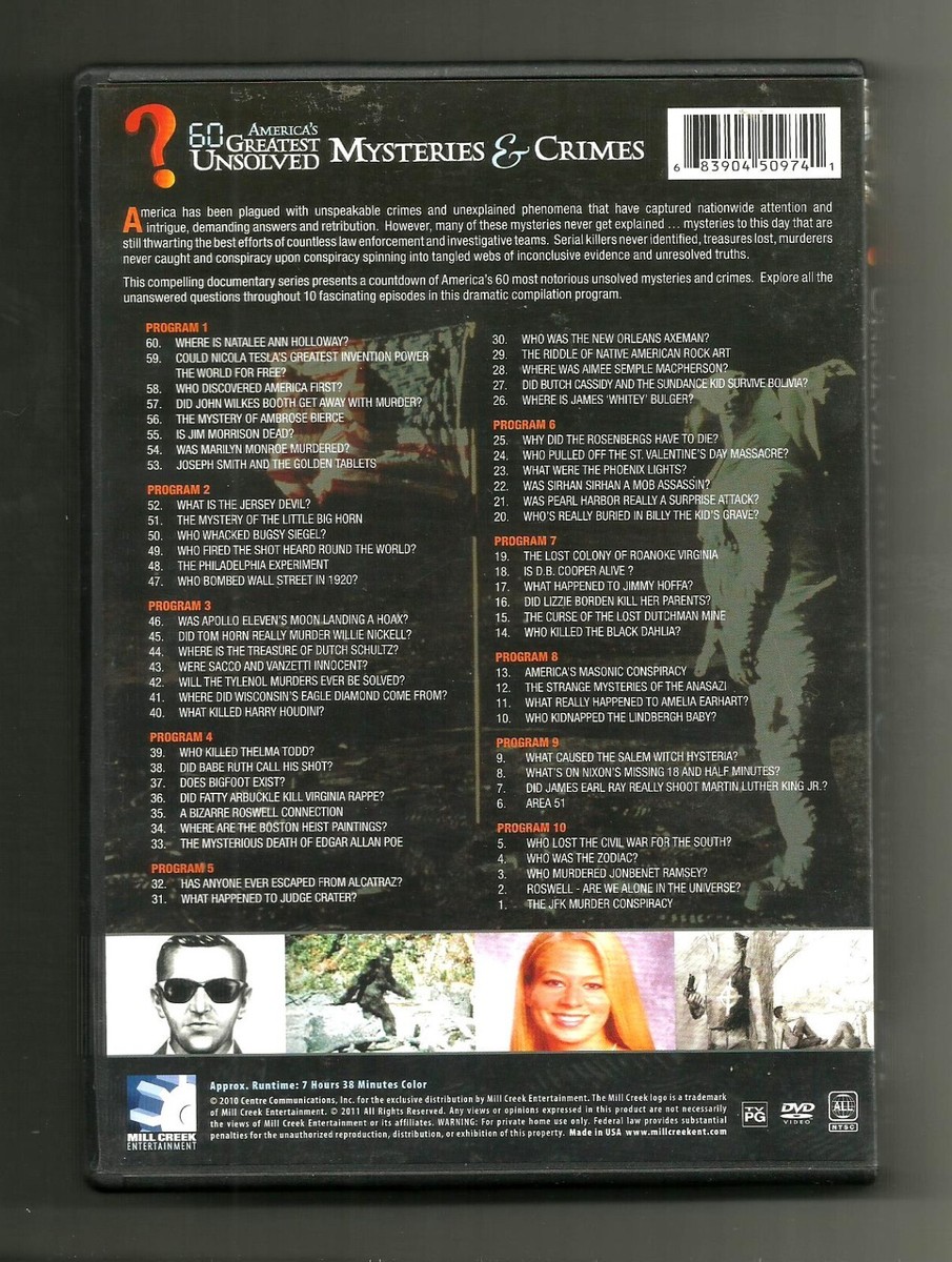 その他 America&#39;s 60 Greatest Unsolved Mysteries &amp; Crimes [DVD] Americas 60 Greatest Unsolved Mysteries and Crimes DVD Used
