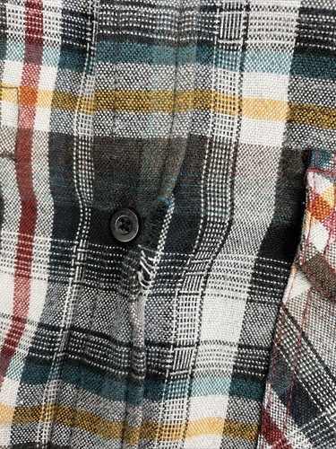 Volcom Workwear Men's XLarge Heavy Plaid Flannel Button Up Long Sleeve Shirt - Picture 14 of 16