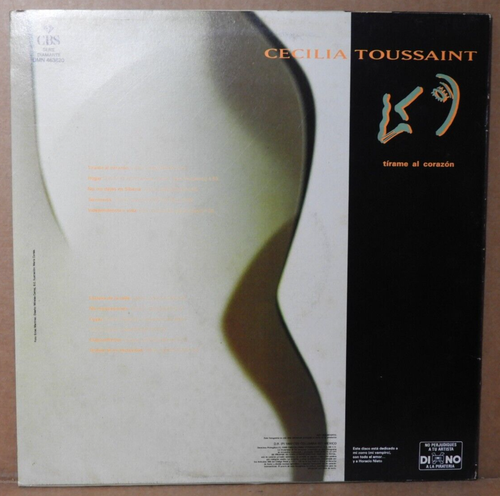 CECILIA TOUSSAINT "Tirame Al Corazon" 1990 (COLUMBIA/DMN463820/MEXICO) VG+/EX!! - Picture 2 of 6