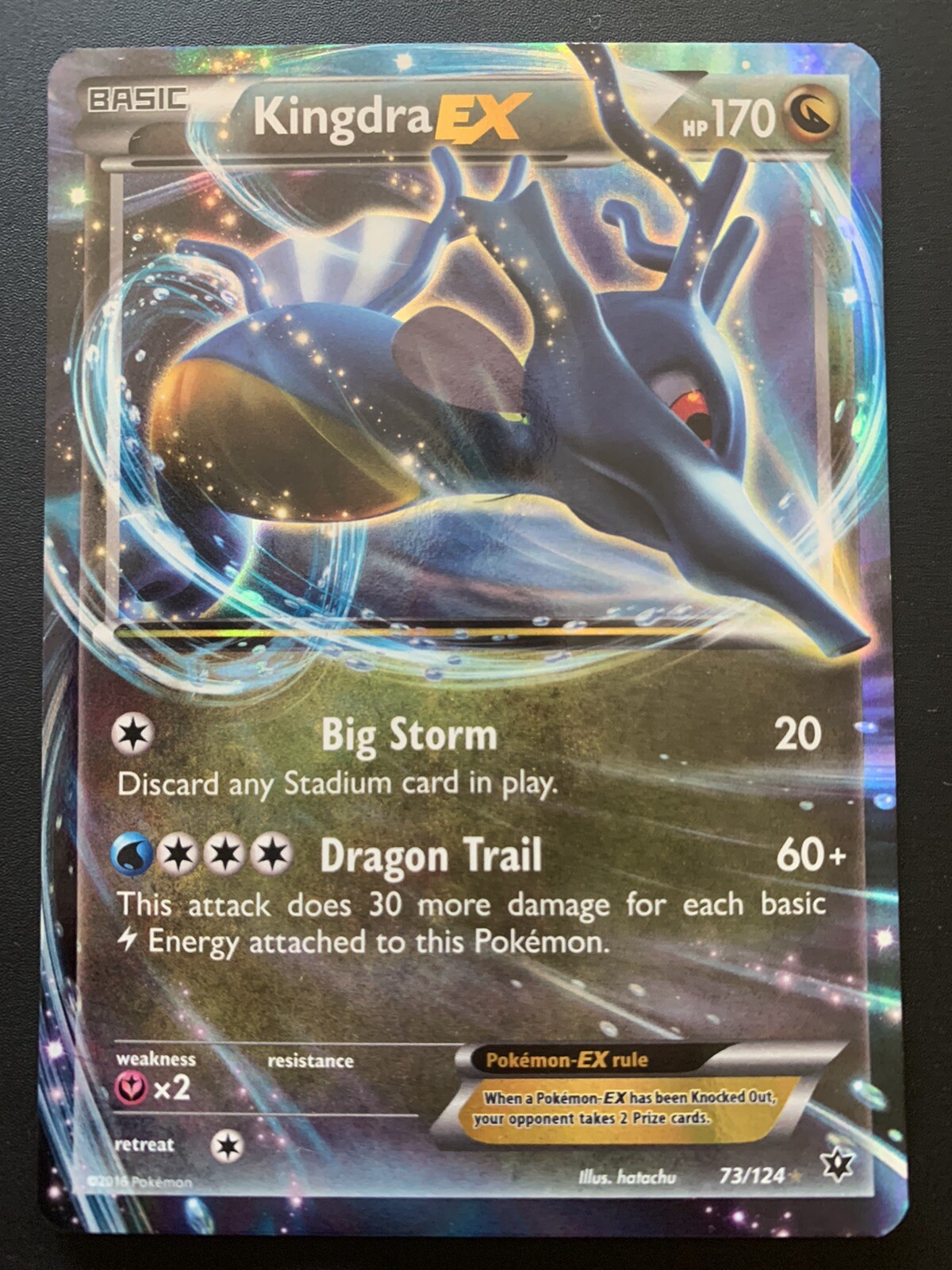 Kingdra EX 73/124 Pokemon TCG Fates Collide Ultra Rare Holo NM/MINT