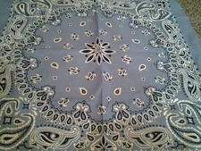 new BANDANA HANKY DENIM BLUE PAISLEY COTTON WESTERN COWBOY HIPPIE BIKER SCARF