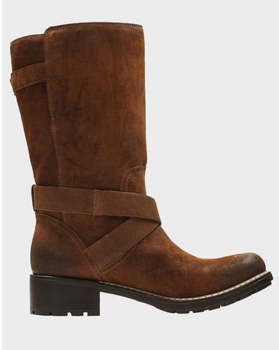 LADIES CLARKS BOOTS LALLANA BEAT BNIB TAN SUEDE LEATHER UK 6.5 EU 40 RRP £120 - Picture 5 of 11