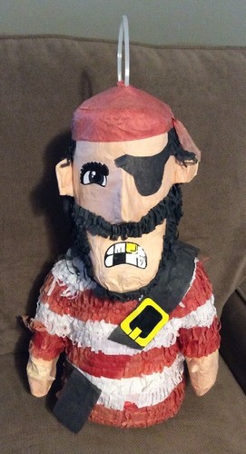 PINATA PIRATE MAN - SUMMER BIRTHDAY PARTY GAME WHACK CANDY SWEETS FILL BASH /HIT