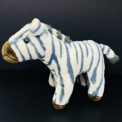 C'est Mignon Zebra Plush Black White Gray Stripes Stands 13'' Stuffed Animal 