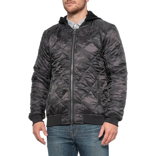 Bomber de hombre con capucha oculta marino – 04984-0051