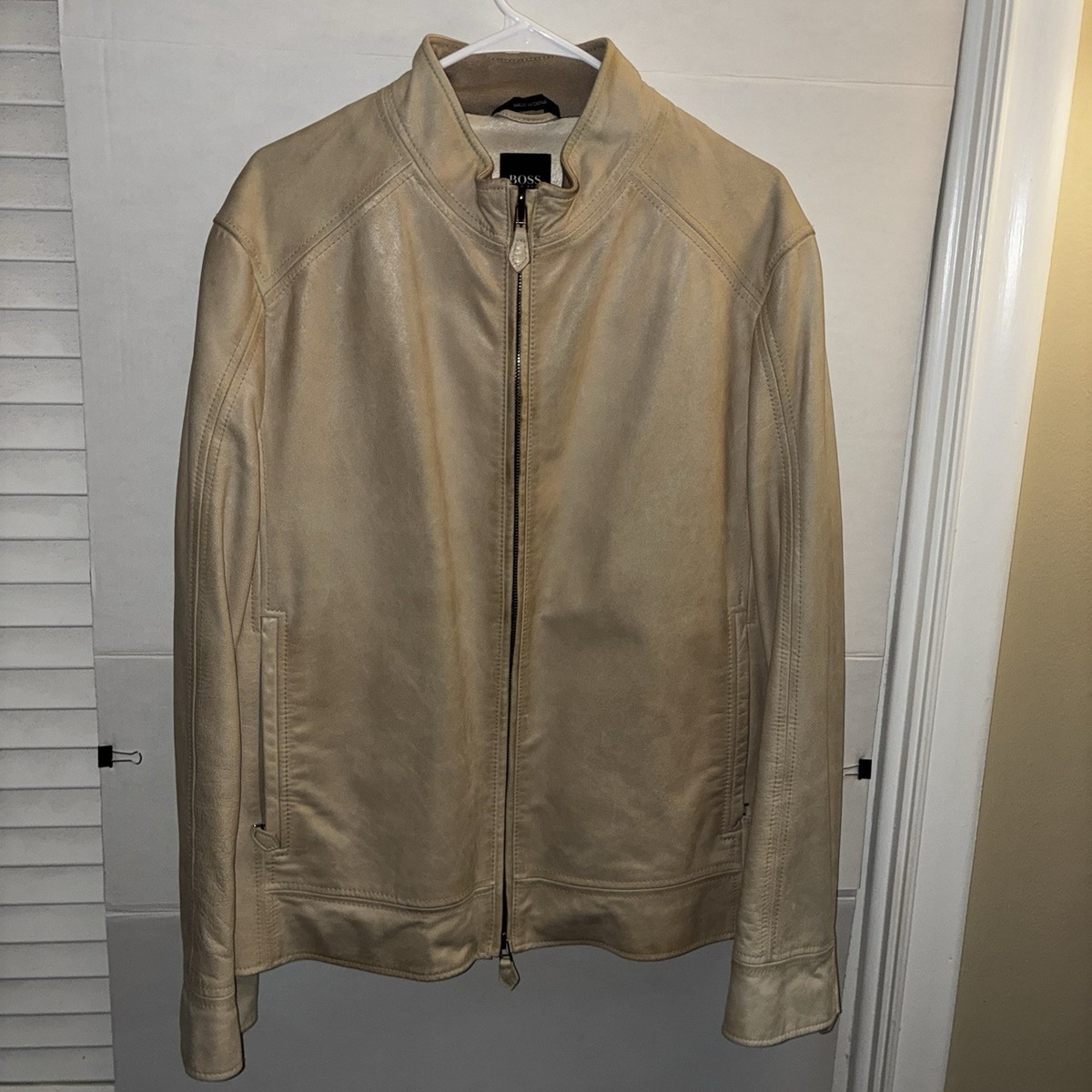 Hugo Boss Men’s 42R 100% Ziegemleder Goat Leather Jacket