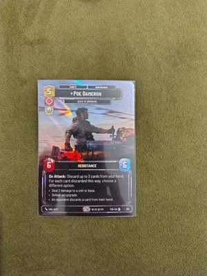 Star Wars Unlimited Poe Dameron Quick To Improvise P25 158 RQ Prize Wall Promo