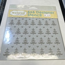 Taylored Expressions Designer Stencil Folksy Firs Trees Modern TESN184