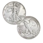 90% Silver - $0.50 FV Liberty Walking Half Dollars Circulated/Junk
