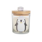 Vanilla Scented Penguin Themed Chrismtas Jar Candle Cork Lid Gift Box Votive