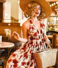 Hearts And Found Charlotte Rose Halter Dress