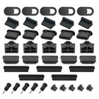 For Laptop USB A Type Female Dust Cover Set with Silicone Port Protectors