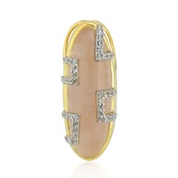 Cavill Rosenquarz AnhäNger 925 Silber Goldplattiert 9,225Ct Damen Schmuck
