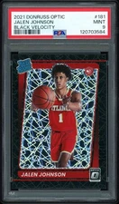 Jalen Johnson 2021-22 Panini Donruss Optic #181 Black Velocity Rookie 1/39 PSA 9