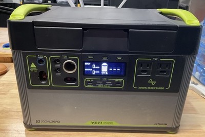 Goal Zero Yeti 1500X Power Station - 1516Wh ONLY 12-Cycles, W/ 12v Charger CLEAN
