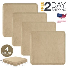 Outdoor Patio Seat Cushion Furniture Covers 24x24 With Zipper Set Of 4 Clearance