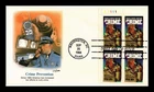 Dr Jim Stamps McGruff Crime Prevention Plate Block First Day Cover Fleetwood