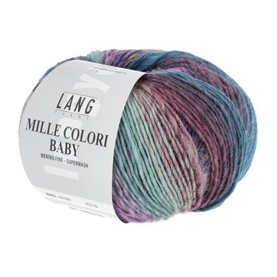 Wolle Kreativ! Lang Yarns - Mille Colori Baby Fb. 106 blau pink 50 g