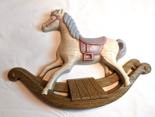 Burwood Products Vintage Rocking Horse Wall Hanging Plaque Nursery Decor 1988