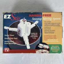 Vtg Original EZStir Hands-Free Stovetop Stirring System, As Seen On TV, + Slicer