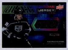 Rasmus Kupari 2021-22 UD Black Obsidian Rookie Jersey /399 #ORJ-RK Los Angeles