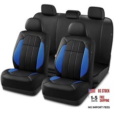 Car Seat Covers, Breathable Leather Seat Covers, Car Seat Full Sets blue