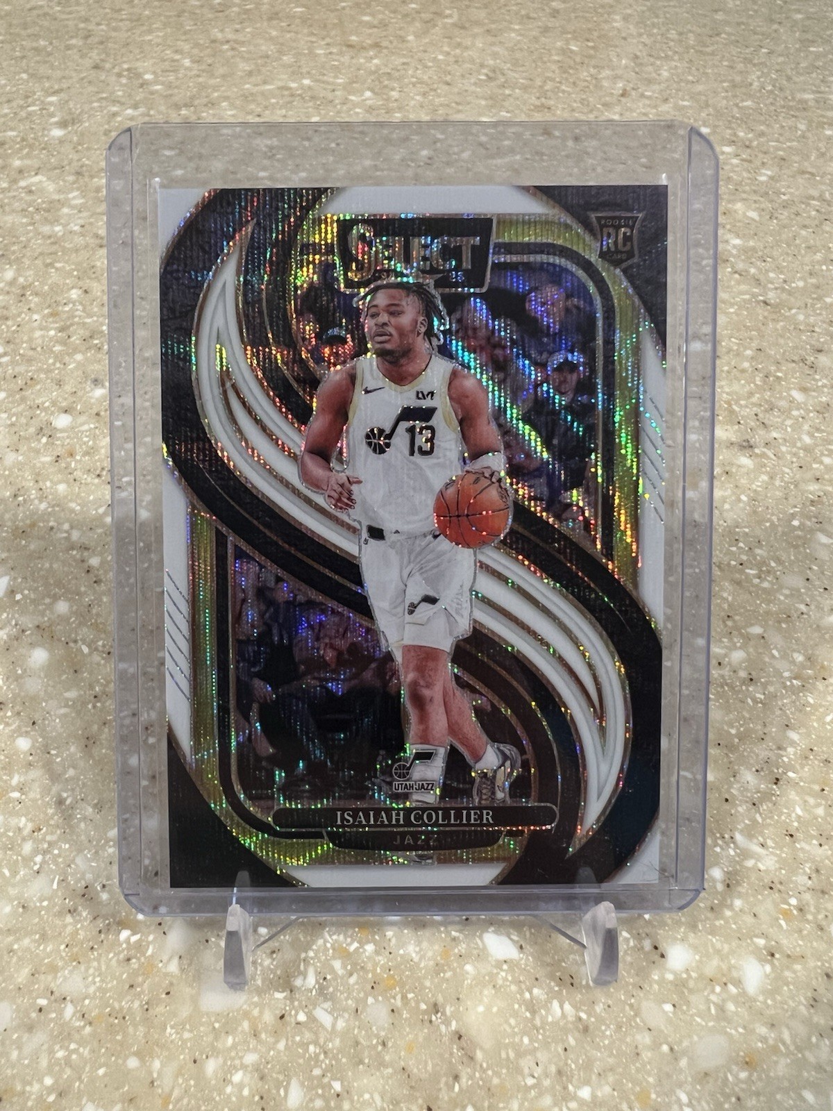 2024-25 Panini Select Isaiah Collier Rookie RC Premier Level Wave White /99 #178