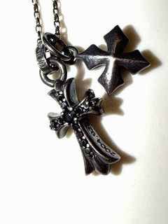 Chrome Hearts Spinel Cross w / Authentic King Baby 29in Necklace and Pendant