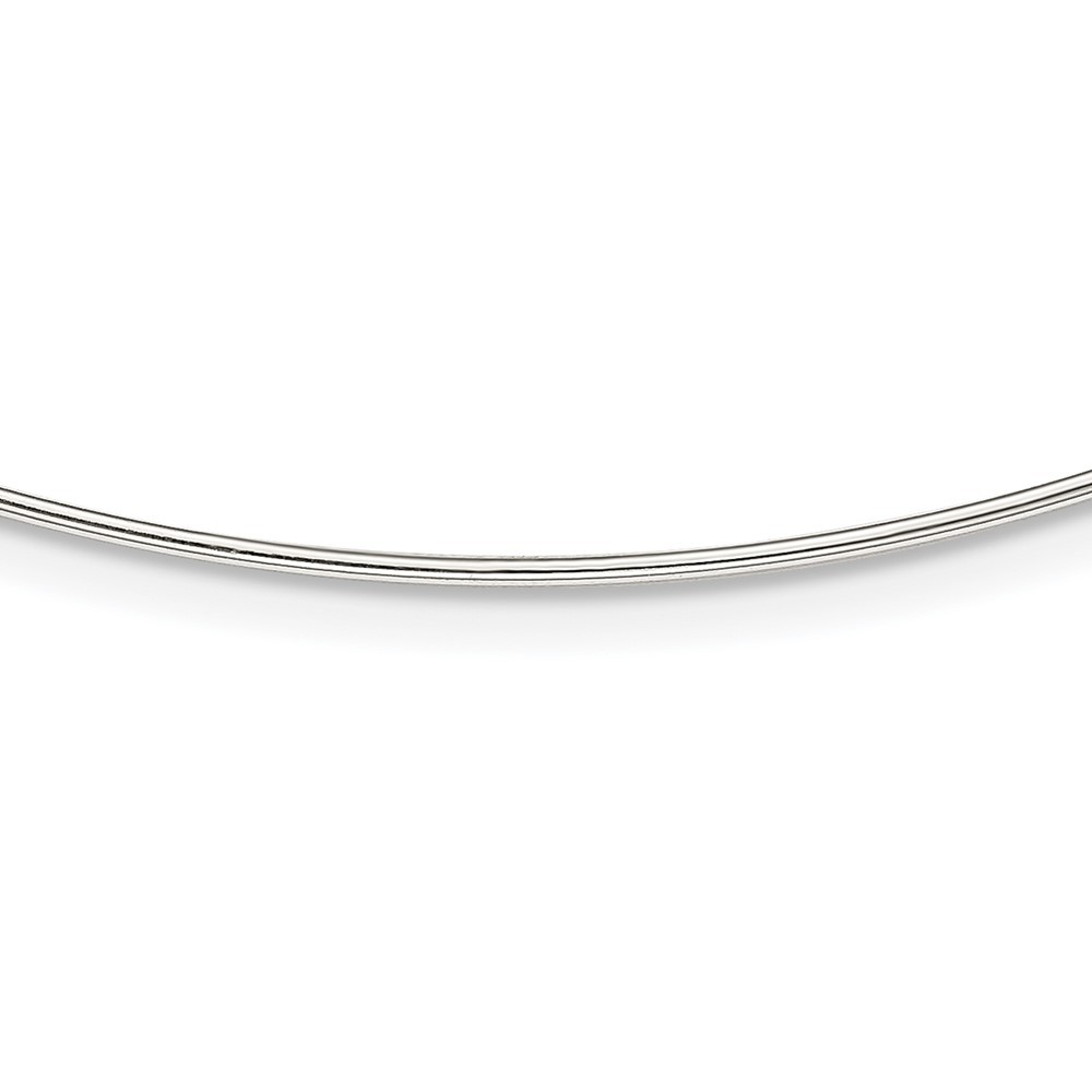 Sterling Silver Solid Polished 1.2mm Neck Wire Necklace 18