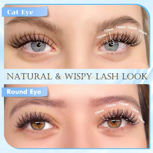 Natural Lash Clusters Kit Wispy Lash Extension Kit Cluster Eyelash Extensions... - Picture 3 of 6