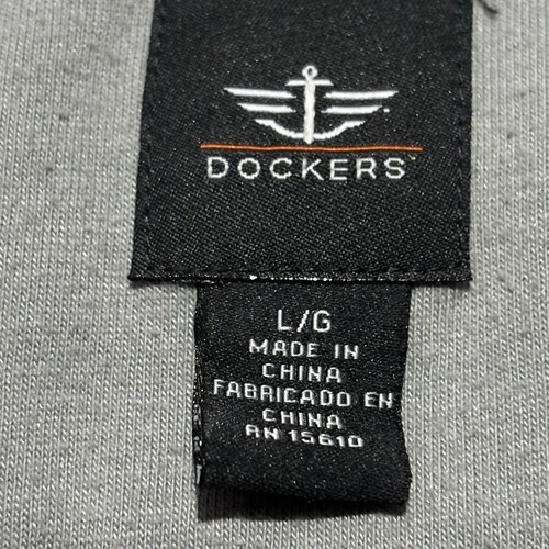 Dockers Men Gray Long Sleeve Full Zip Fleece Outdoor Sweatshirt Size Large - Picture 3 of 6