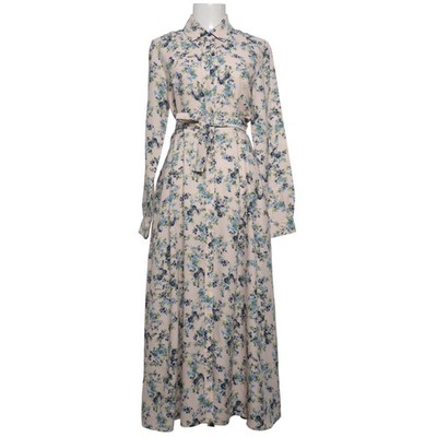 My Twin Twinset, Blusenkleid, Größe: S, Beige/Blau/Grün, Polyester, Blumen #hpI