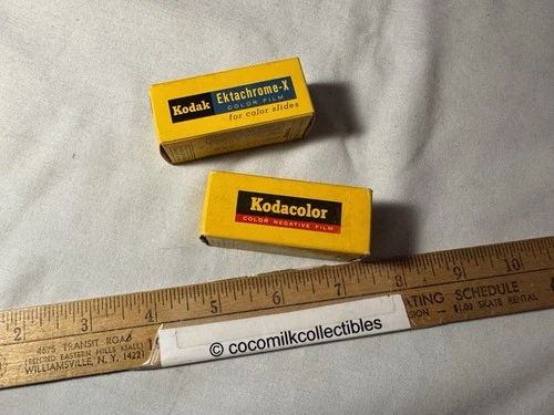 1960's Lot 2 Unopened Roll of Film Kodak Ektachrome X Color Slides & Kodacolor