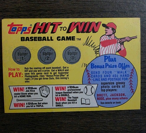 Hit to Win 1980 Topps card