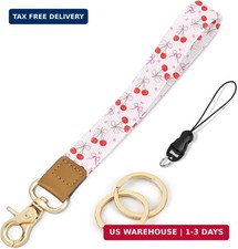 Wrist Lanyard for Keys, Cute Wristlet Keychain for ID Badges, Wallet and Phone W