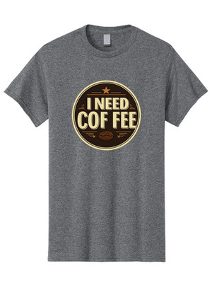 I-Need-Coffee-1 Mens Graphic Tee, 100% Cotton, Casual Summer Wear