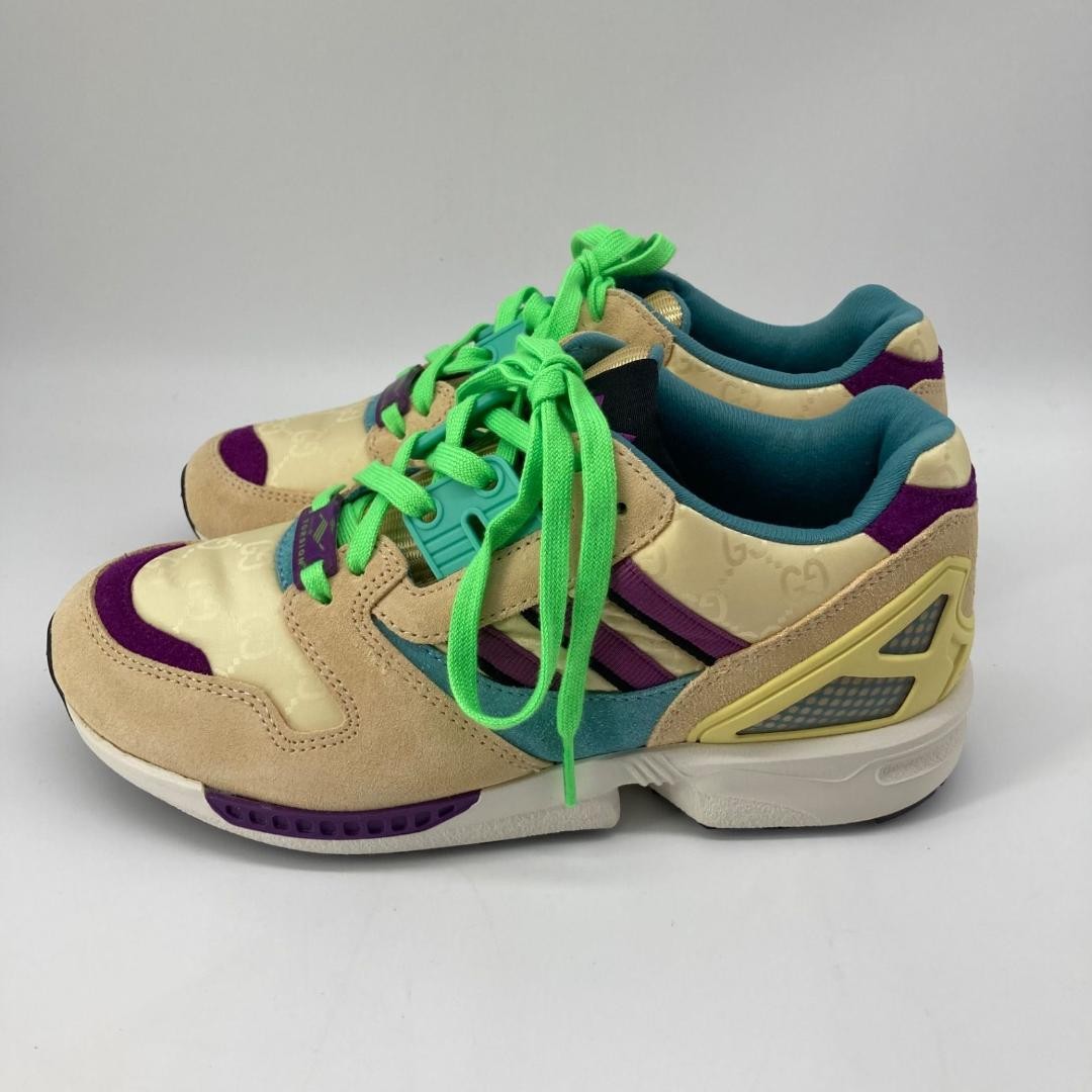 Auth Gucci Leather Lace Up Low cut Sneakers Beige Logo EU36 US6 UK3 Women thumbnail 3