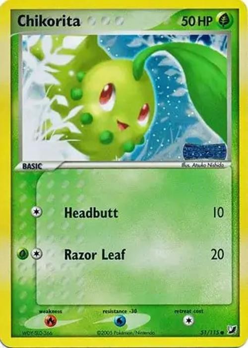 Chikorita - 51/115 - Pokemon Ex Unseen Forces Reverse Holo NM